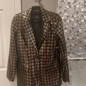 Sequin Gold Black Blazer